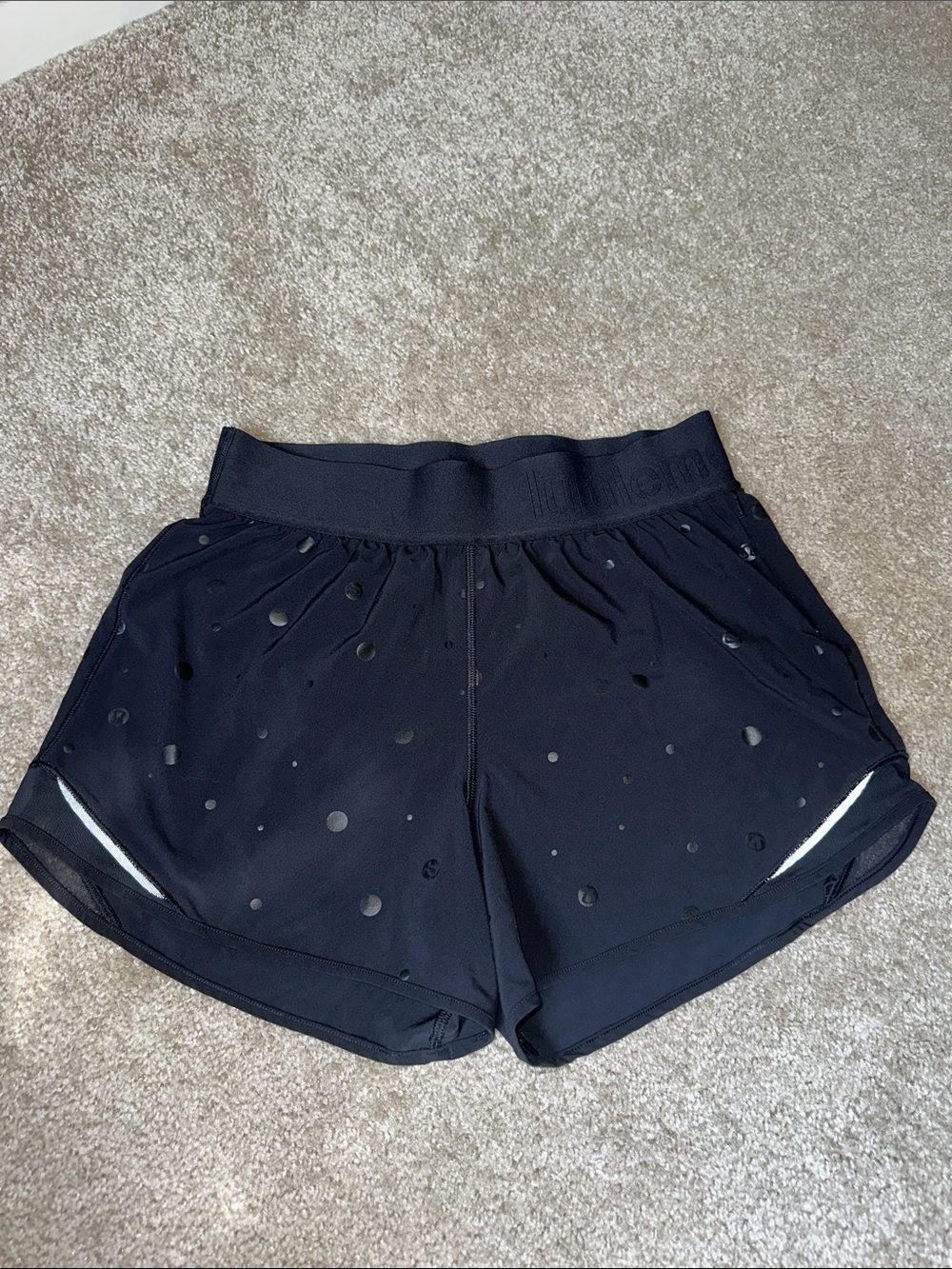 lululemon athletica Black Athletic Short with Reflective Accents